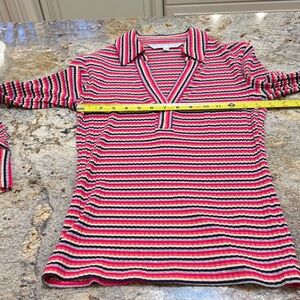 Trina Turk Multicolor Striped Polo. Worn once.